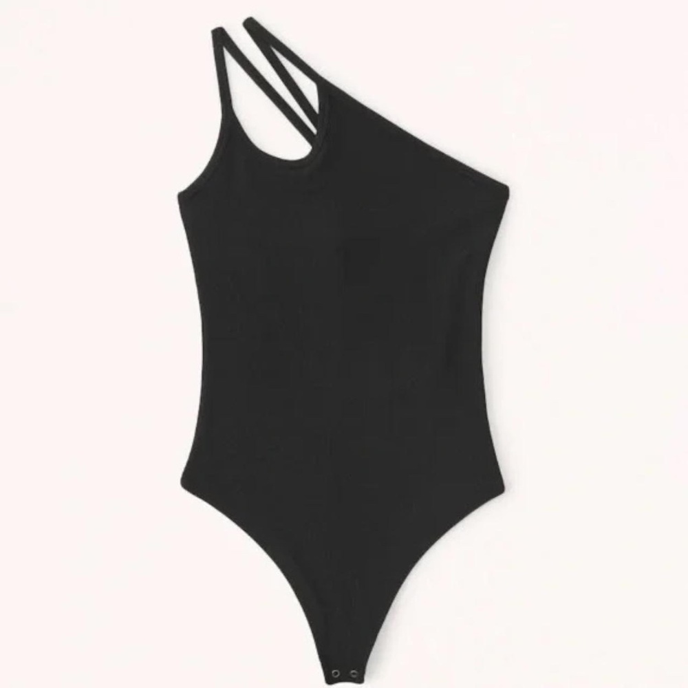 Abercrombie Refined Seamless Rib Fabric One-Shoulder Bodysuit